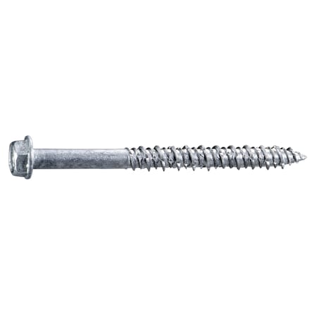 Masonry Screw, 1/4 Dia., Hex, 2 3/4 In L, Stainless Steel 50 PK